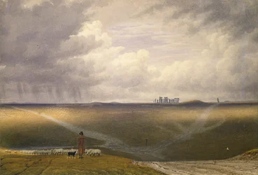 Stonehenge-A Showery Day, early 19th century