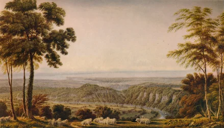 View from the Wyndd Cliff, near Chepstow - Morning, c1820, 1938