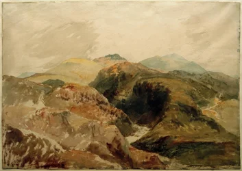 Yr Aran and Y Wyddfa from the Slopes of Moel Hebog