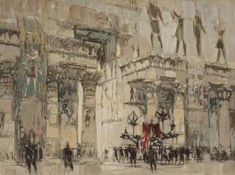 Possibly a version of Visit to the Temple of Isis, 1916