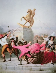 New York Patriots Pull Down the Statue of George III at Bowling Green, 9th July 1776