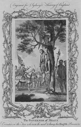 The Governor of Meaux Executed on the Tree Whereon He Used to Hang His English Prisoners, 1773