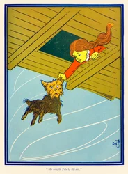 “She caught Toto by the ear.” from ‘The Wonderful Wizard of Oz’ by L. Frank Baum
