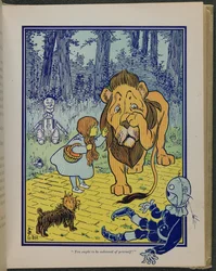 "You Ought to Be Ashamed of Yourself", Illustration from "The Wonderful Wizard of Oz" by Lyman Frank Baum