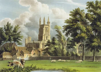 Winchester College from the Meadow, from 
