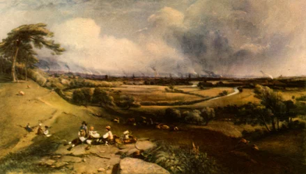 View of Manchester from Higher Broughton, 1835