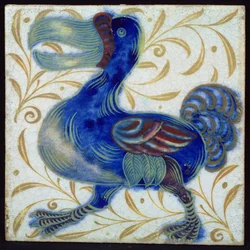 Tile with Bird Design