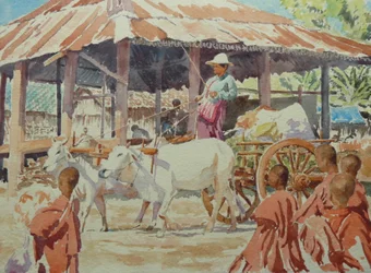 910 Boy Monks at Thaung Tho Market