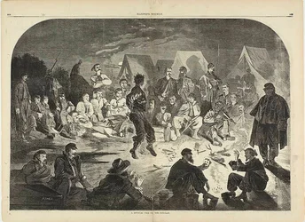 A Bivouac Fire on the Potomac