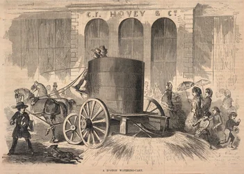 A Boston Watering-Cart, from Ballou