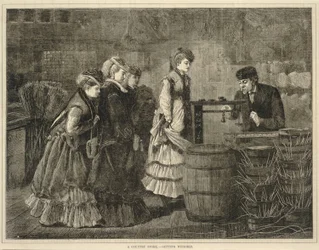 A Country Store--Getting Weighed, from Every Saturday: A Journal of Choice Reading, March 25, 1871