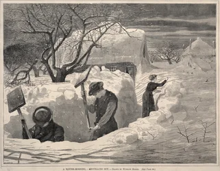 A Winter Morning, - Shovelling Out, 1871