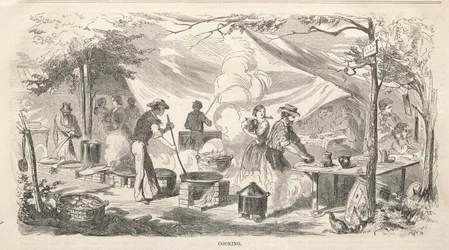 Camp Meeting Sketches: Cooking, 1858