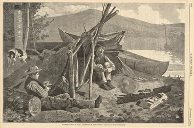 Camping Out in the Adirondack Mountains, from Harper