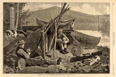Camping Out in the Adirondack Mountains, from Harper