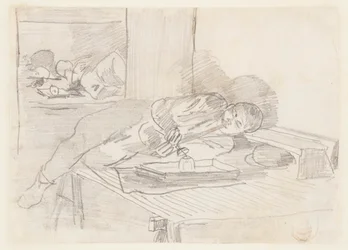Chinese Man Smoking an Opium Pipe in a Baxter Street Club House, New York City
