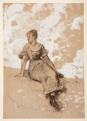 A Seated Girl; study for 
