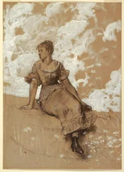 A Seated Girl; study for 