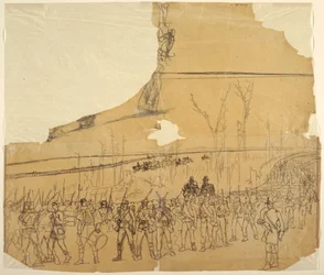 An Infantry Column on the March, 1862