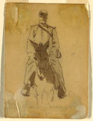 Cavalry Officer and the Head of His Horse, 1862