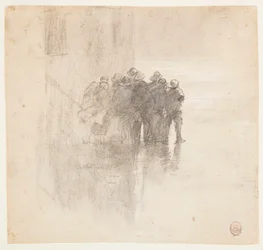 Fishermen in Oilskins, Cullercoats, England, 1881