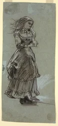 Girl Holding a Drinking Glass, probably 1869