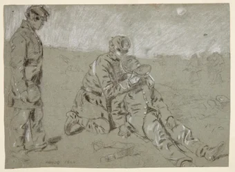 Soldier Giving Water to a Wounded Companion, 1864