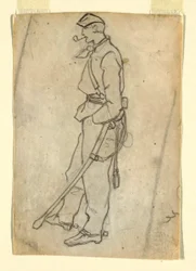 Soldier with Sword and Pipe, 1862