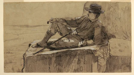 Study for "Mountain Climber Resting", 1868-69