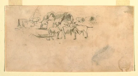 Wagon Train in Camp, 1862