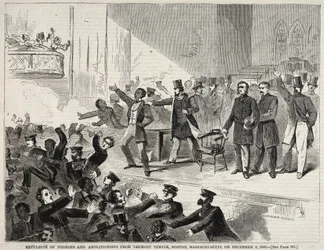 Expulsion of black people and Abolitionists from Tremont Temple, Boston, Massachusetts