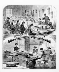 Filling Cartridges at the Arsenal at Watertown, Massachusetts, 1860s