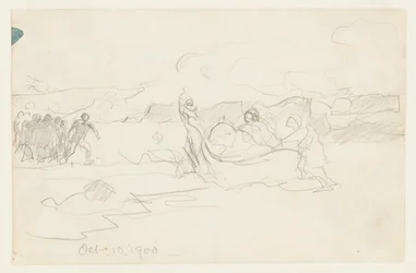 Fishermen Beaching a Dory