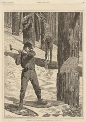 Lumbering in Winter, from Every Saturday, January 28, 1871