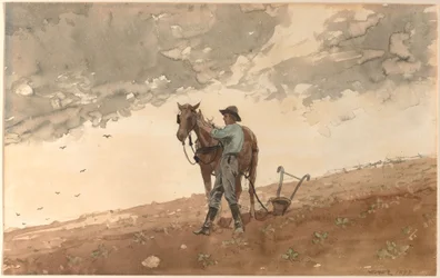 Man with Plow Horse