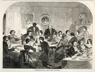 Thanksgiving Day - The Dinner, 1858