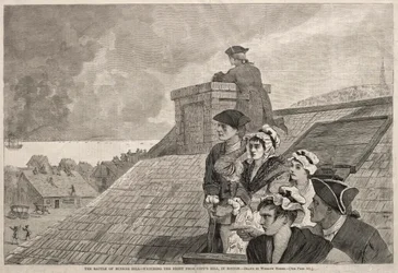 The Battle of Bunker Hill - Watching the Fight from Copps Hill, in Boston