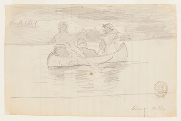 Three Men in a Canoe, Il Manigne, Quebec