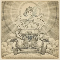 Study for cartoon "Welcome in the Year 1917"