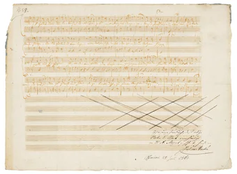 Autograph Music Manuscript, Two German Church Songs, K.343