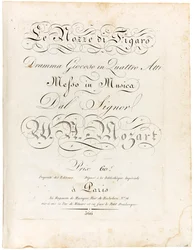 Cover of the Score Le nozze di Figaro