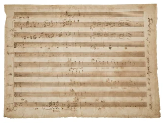 Magnificat, K. 321a. Manuscript, Score for Soloists and Choir, Organ and Orchestra