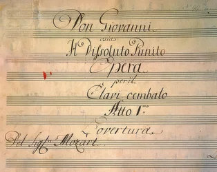 Title Page to the Opera Don Giovanni