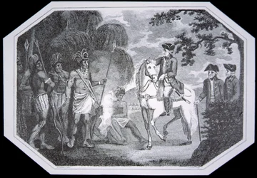 General Burgoyne and the Indians in 1777, engraved by J. Taylor, from 