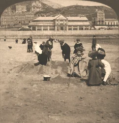 On the Beach at Llandudno, Wales, 1894