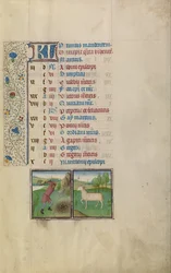 A Man Working in a Field; Zodiacal Sign of Aries
