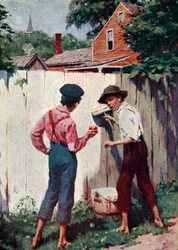 Does a boy get a chance to whitewash a fence every day?