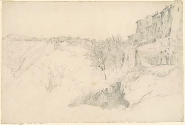 Hillside with Houses and Figures