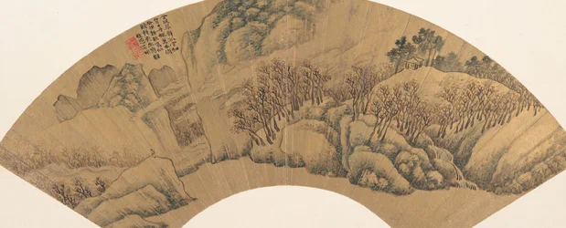 Green Cliff with Red Maples, 1603