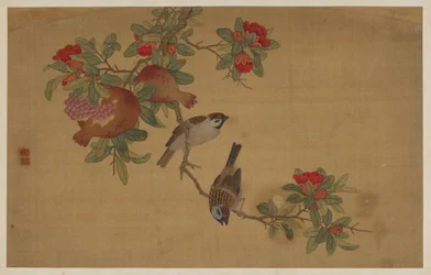 Birds, Fruit, and Flowers, Qing dynasty, 1741